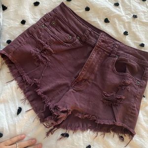 AE High rise jean shorts